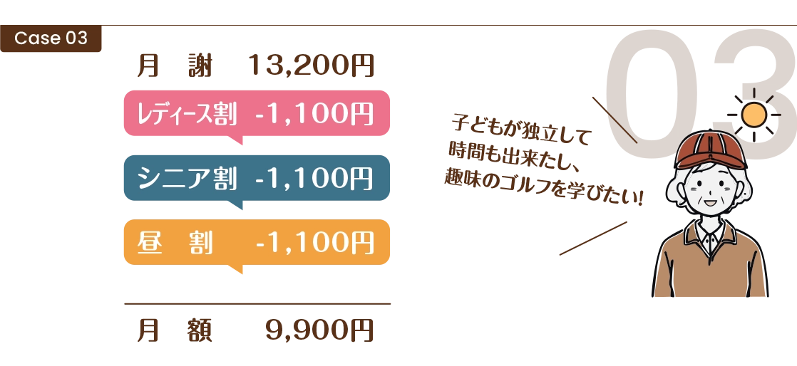 子どもが独立して時間も出来たし、趣味のゴルフを学びたい！