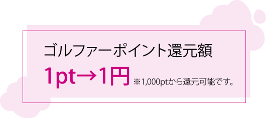 ゴルファーポイント還元額1pt→1円
